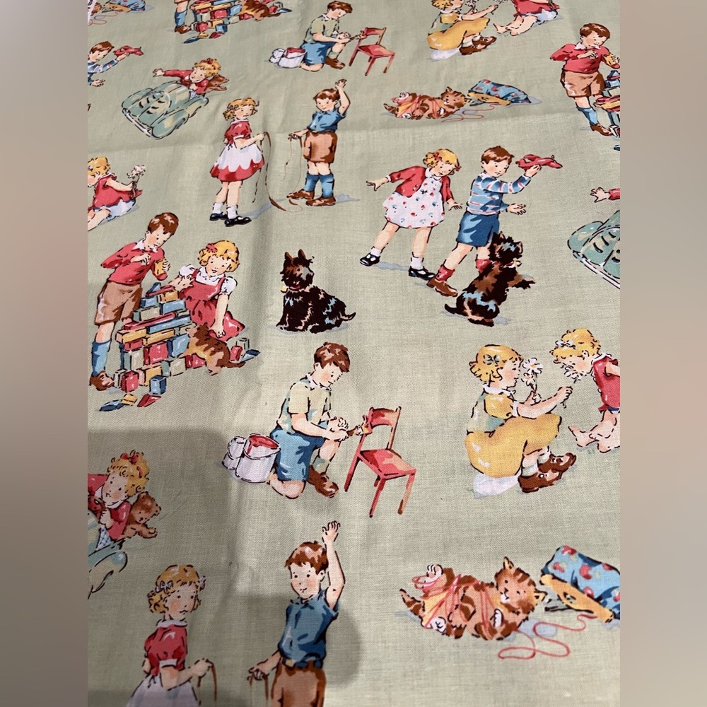 Vintage Fabric Dick & Jane by Alexander Henry Fabrics circa 1999 - Picture 4 of 6